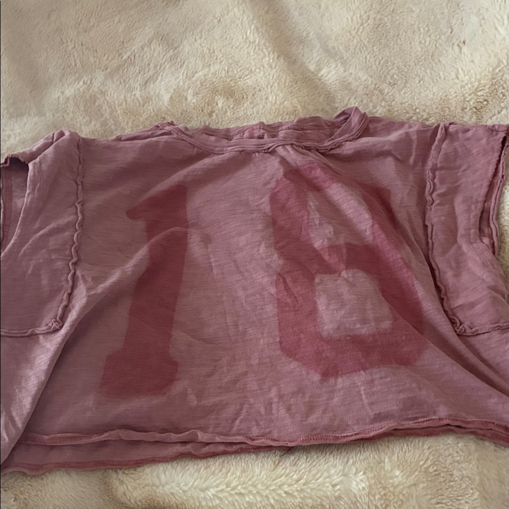 SHEIN Pink Graphic Crop top sleeveless